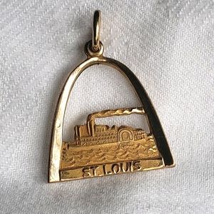 St Louis Arch Vintage pendant, 10K gold filled